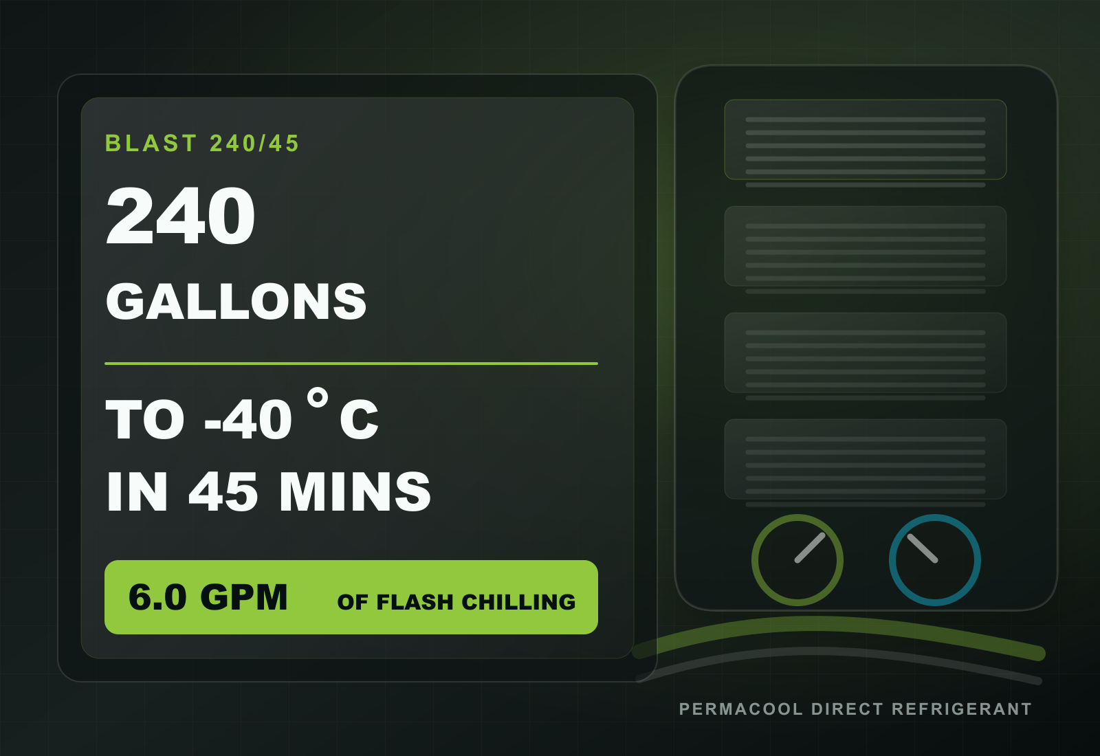 BLAST 240/45 ethanol chilling performance graphic